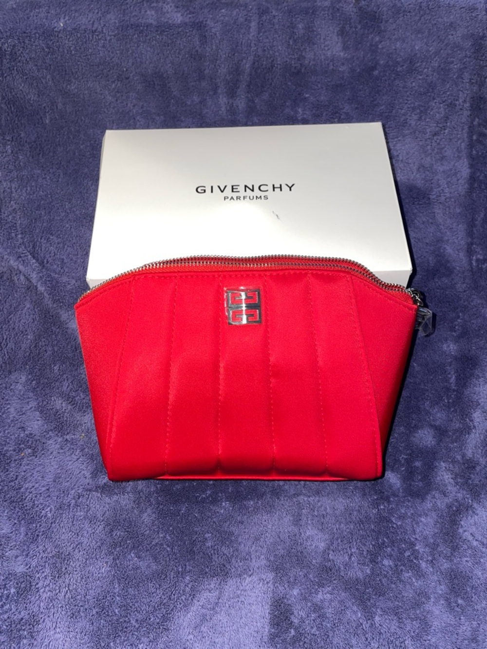 Givenchy Red Quilted Parfums Pouch